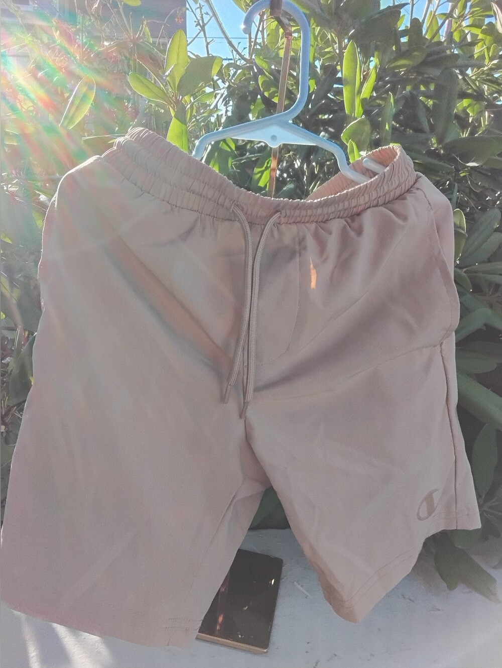 Champion EUC Boys Sz XS 5/6  Tan Athletic Shorts with Drawstring